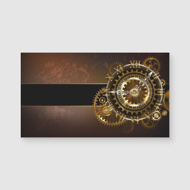 Horloge Steampunk avec des engrenages anciens (Devant)