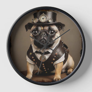 Horloge Steampunk Carlin Portrait Artistique