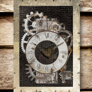 Horloge Steampunk et engrenages Jigsaw Puzzle