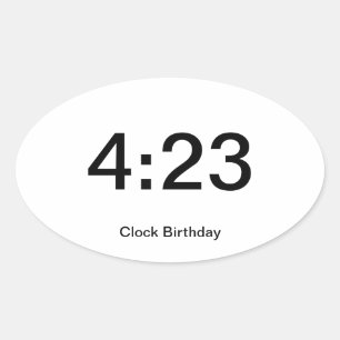 Horloge Sticker Anniversaire 4:23