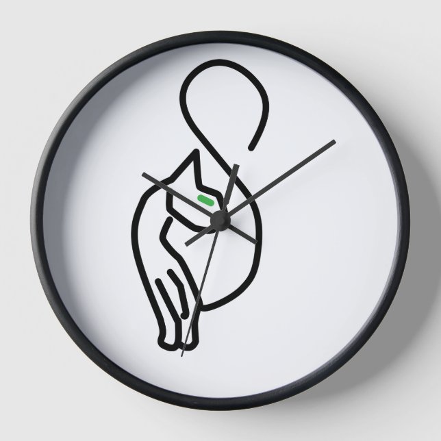 Horloge Style Kitty Cat Outline (Recto)