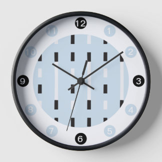 Horloge Style moderne et audacieux Memphis noir, blanc, bl