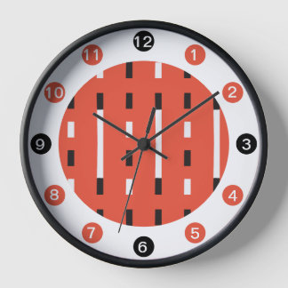 Horloge Style moderne et audacieux Memphis Noir, Blanc, Co