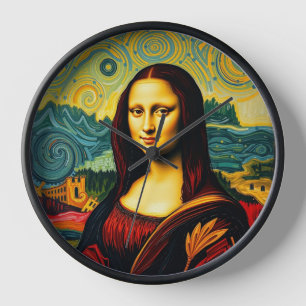 Horloge Style Whimsical Mona Van Gogh