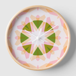 Horloge Sugar Rose Printemps Green Star Dopamine Décor Art