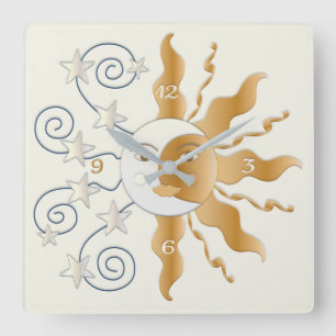 Horloge Sun Moon et Stars