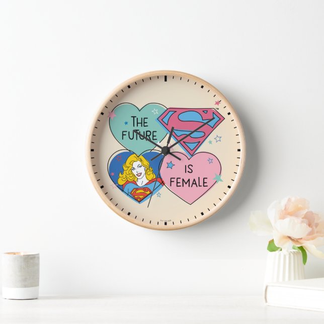 Horloge Supergirl "L'avenir est féminin" (Maison)