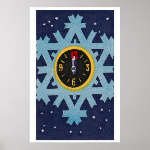 Horloge sur impression d'art de boîte d'allumettes