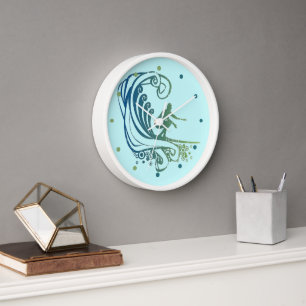 Horloge Surfer cool Riding Turquoise Blue Ocean Waves