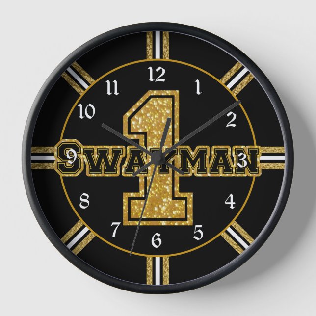 Horloge Swayman de hockey de Boston 1 (Recto)