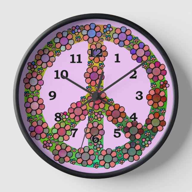 Horloge SYMBOLE DE LA PAIX Fleur Plutôt (Recto)