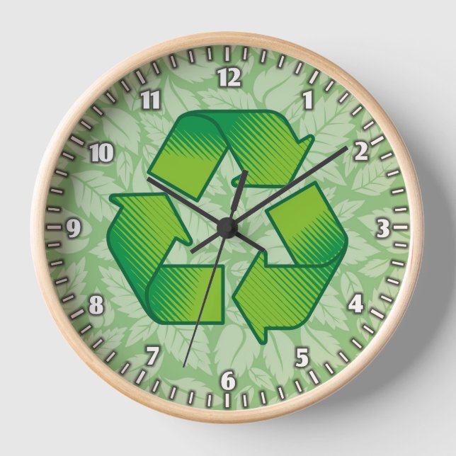 Horloge Symbole de recyclage (Recto)