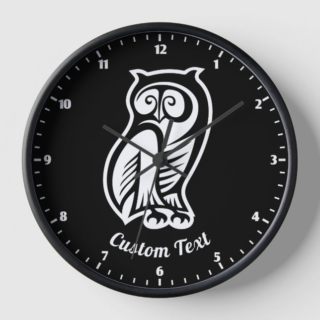 Horloge Symbole hibou blanc (Recto)