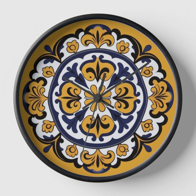 Horloge Talavera Carrelage Cuatro (Recto)