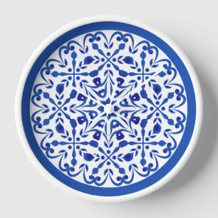 Horloge Talavera deux bleu et blanc