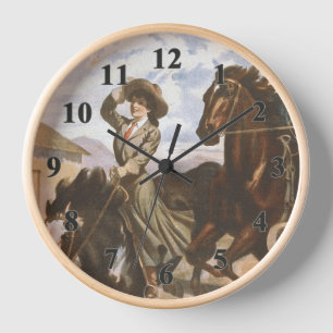 Horloge TEE Cowgirl Old School