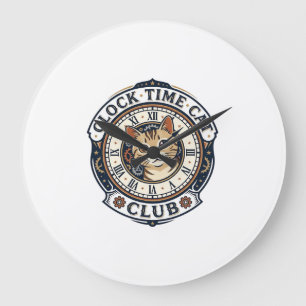 Horloge Temps Chat Chat Graphique Tee Art - Horlog
