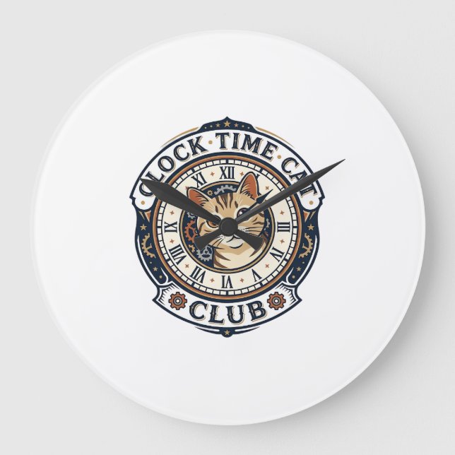 Horloge Temps Chat Chat Graphique Tee Art - Horlog (Recto)