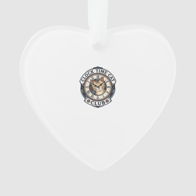 Horloge Temps Chat Chat Graphique Tee Art - Horlog (devant)