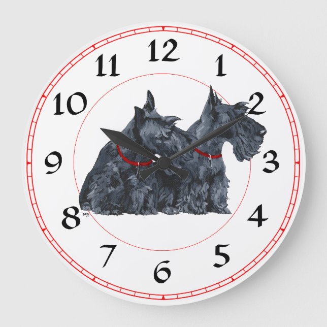 Horloge Terrier Écossais (Recto)