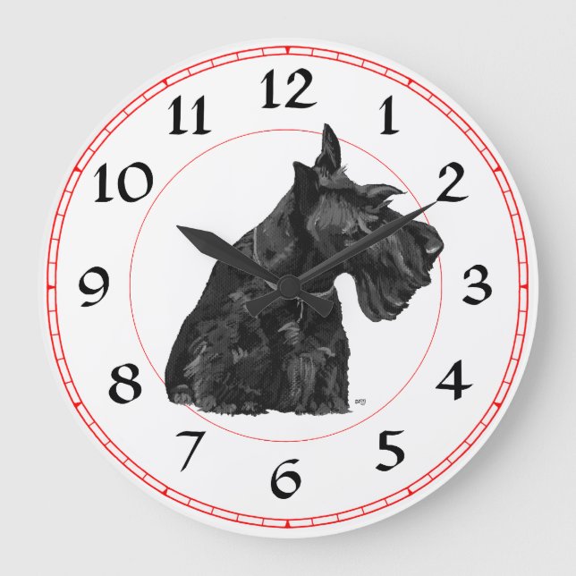 Horloge Terrier Écossais (Recto)