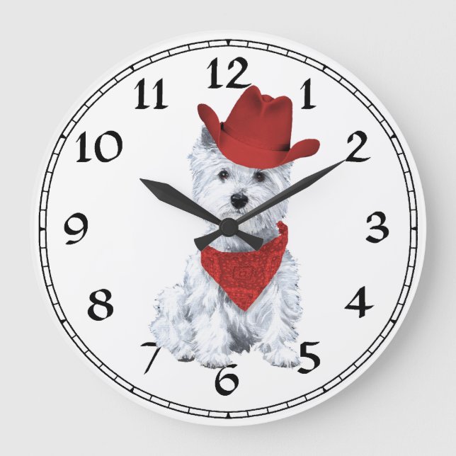 Horloge Terrier West Highland Blanc (Recto)