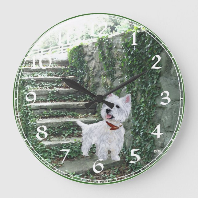 Horloge Terrier West Highland Blanc (Recto)