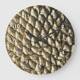 Horloge - Tête de tournesol séchée