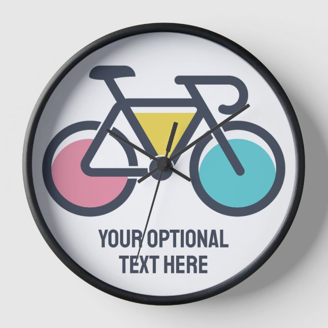 Horloge Texte personnalisé cyclant (Recto)