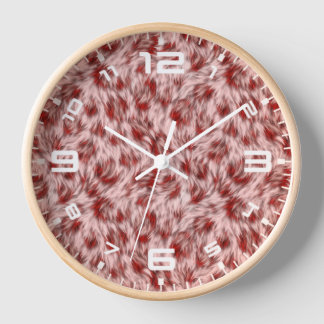 Horloge Texture de fourrure Brown Abstraite-24602