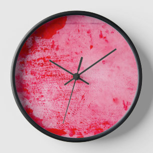 Horloge Texture de peinture grunge rose rouge