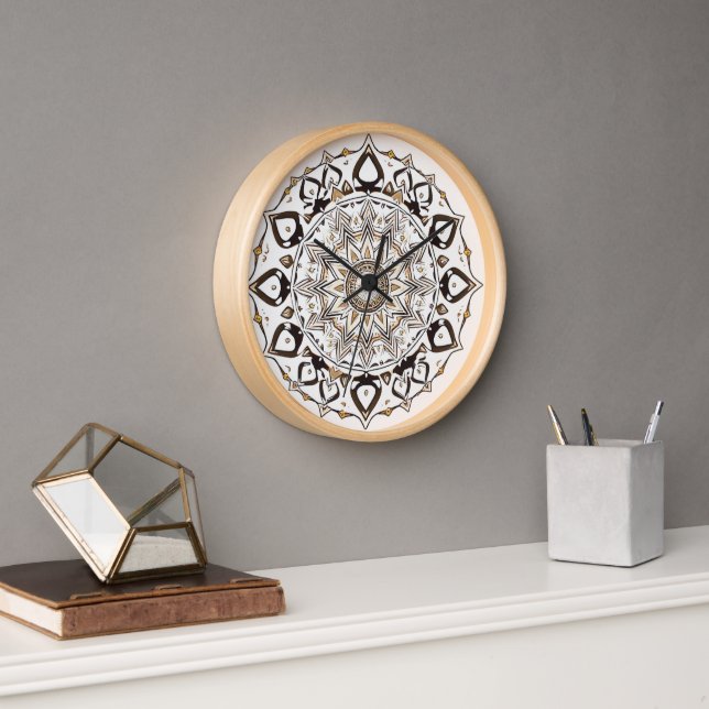 Horloge Timepiece Spirituelle Mandala Boho tendance (Bureau)