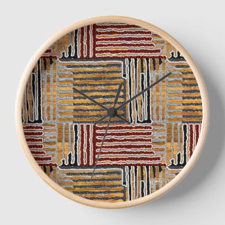 Horloge Tissu Afrocentrique Kuba