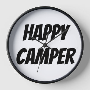 Horloge Titre : Joyeux Campeur Drôle de Camping Aventure E