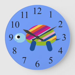 Horloge Tortue Enfants Colorée