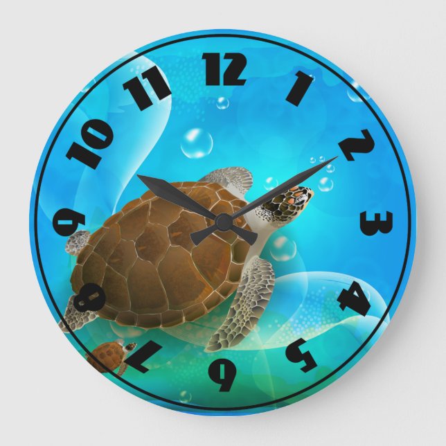 Horloge Tortue Nageante (Recto)