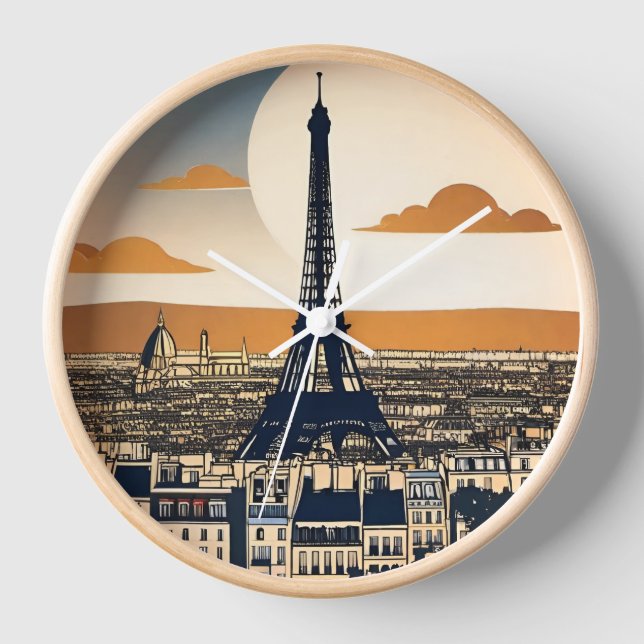 Horloge Tour Eiffel Paris (Recto)