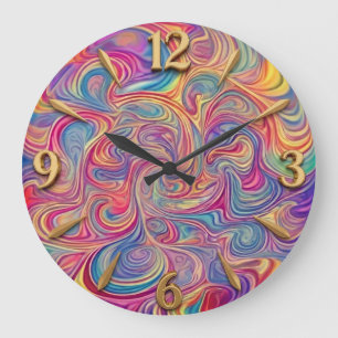 Horloge Tourbillons de Couleurs