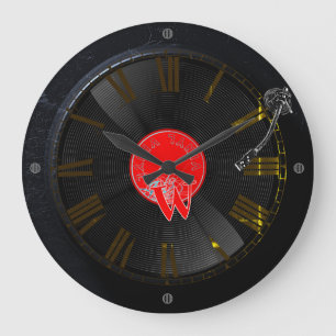 Horloge Tourne-disque Vinyl Vibes Rétro