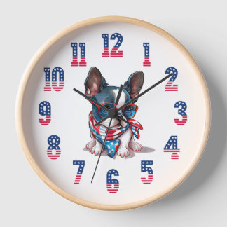 Horloge Tous les Américains Boston Terrier