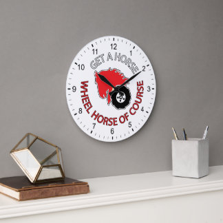 Horloge tracteur de jardin à style vintage Wheel H