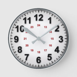 Horloge traditionnelle avec 12/24