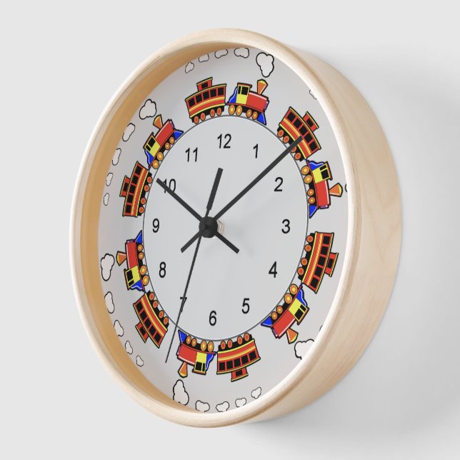 Horloge Train de Jouet Coloré Motif (Angle)