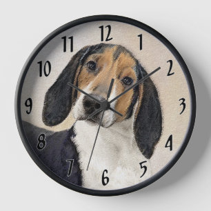 Horloge Treeing Walker Coonhound Peinture - Art original