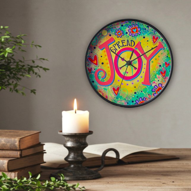 Horloge Trendy Stylish Étendre Joy Citation Inspirivity Ho (Créateur téléchargé)