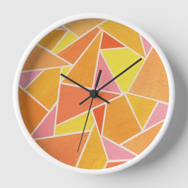 Horloge Triangles orange (Recto)