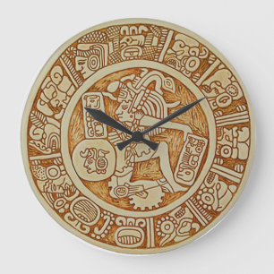 Horloge Tribale Maya Warria Round Wall - Horloge A