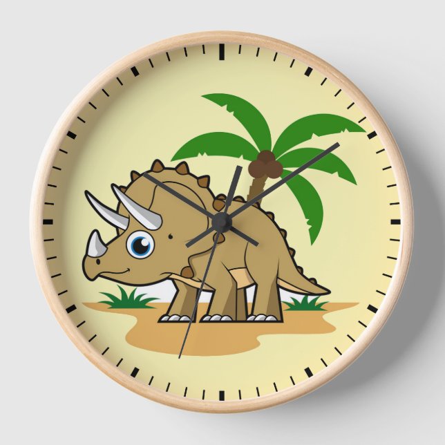 Horloge Tricératops Dans Un Climat Tropical. (Recto)