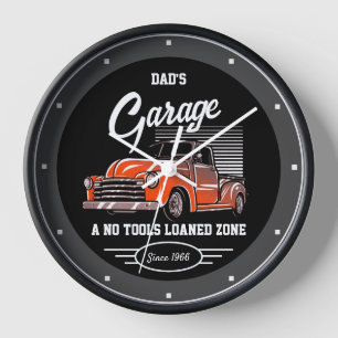 Horloge Truck Garage Papa's Any Name Chevy Black