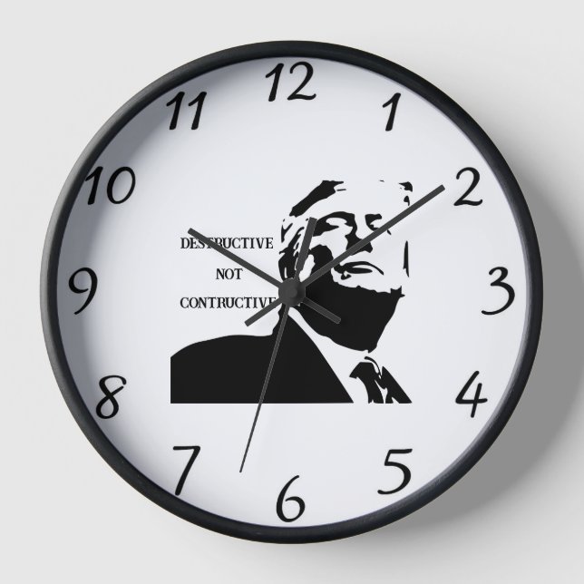 Horloge Trump/Horloge Destructrice Pas Constructive (Recto)